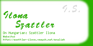 ilona szattler business card